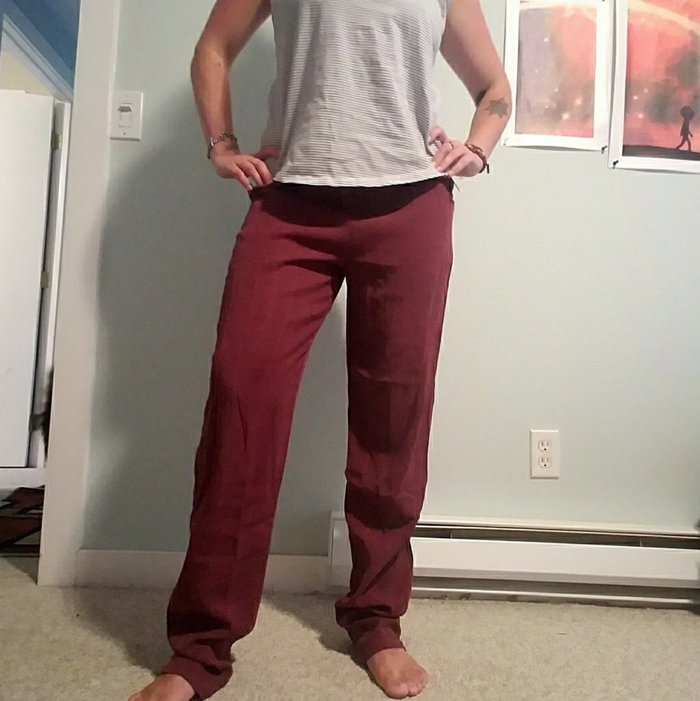 Boho linen like high waisted hippie pants Julie B